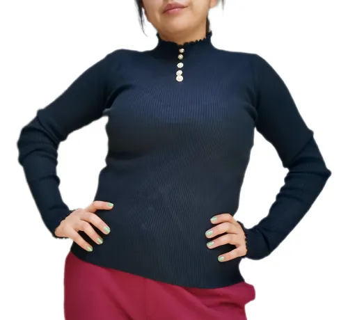 Sueter tejido cuello de tortuga hotsell