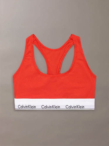 Bralette Sin Varillas De Mujer Calvin Klein Unlined Naranja