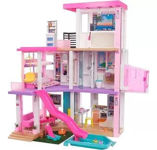 Casa Barbie Dreamhouse Con Tobogán 3pisos Mansion De Ensueño