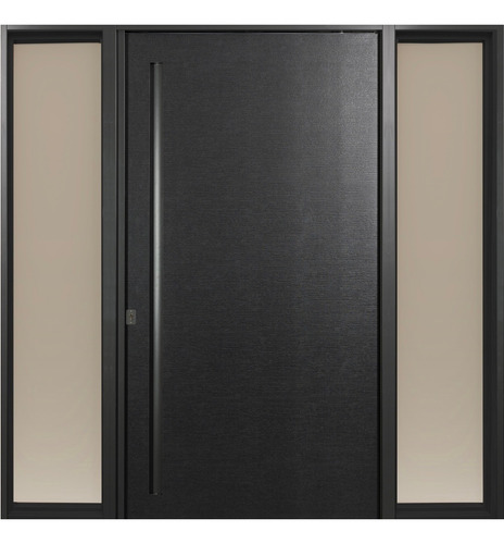 Puerta Nexo Design Doble Paño Fijo Barral Oculto Negro Texturado