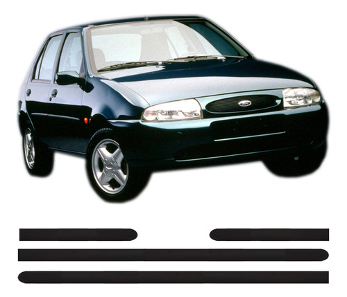 Friso Lateral Borrachão Ford Fiesta 1998 4 Portas 1745a