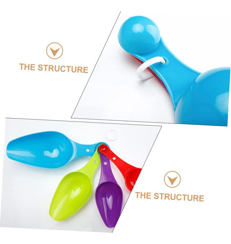 Juego De 4 Palas Cucharas Medidoras Doble Funcion