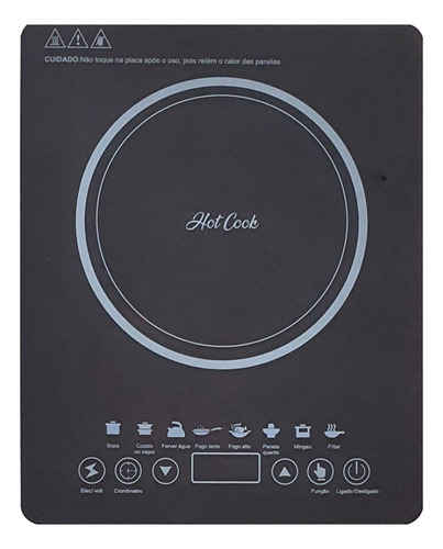 Fogão Elétrico Cooktop De Indução Touch 2200w 220v