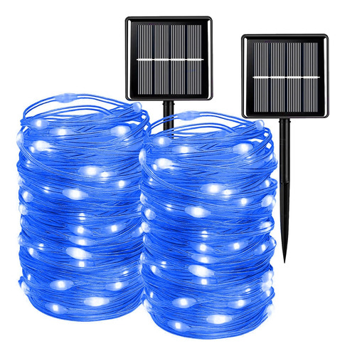 2 Pack Luces De Hadas Solares De Pvc Mejoradas, Cada Un...