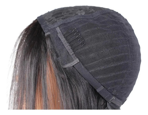 2025 Peluca De Pelo Humano Natural Liso Brasileño, 25 Cm