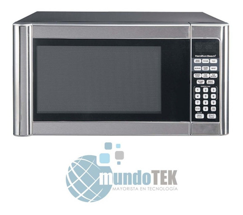 Imagen 1 de 2 de Microondas Hamilton Beach 30 Lts 1000w Cromado Acero Inox