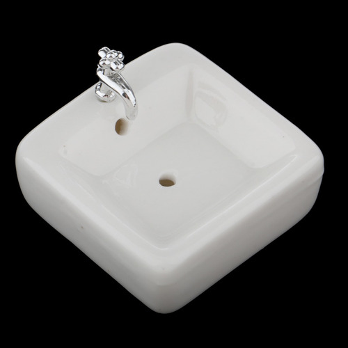 Modelo De Lavabo De Baño De Lavabo Cuadrado De Cerámica En