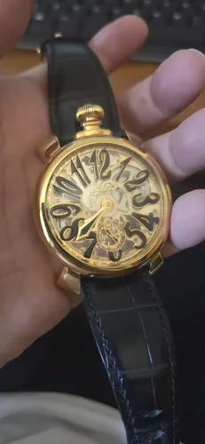 Gaga Milano 48mm Esqueleto A Corda / Suisse Made. | Parcelamento
