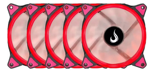 Kit 5 Cooler Fan Rise Mode Galaxy Led Branco Vermelho