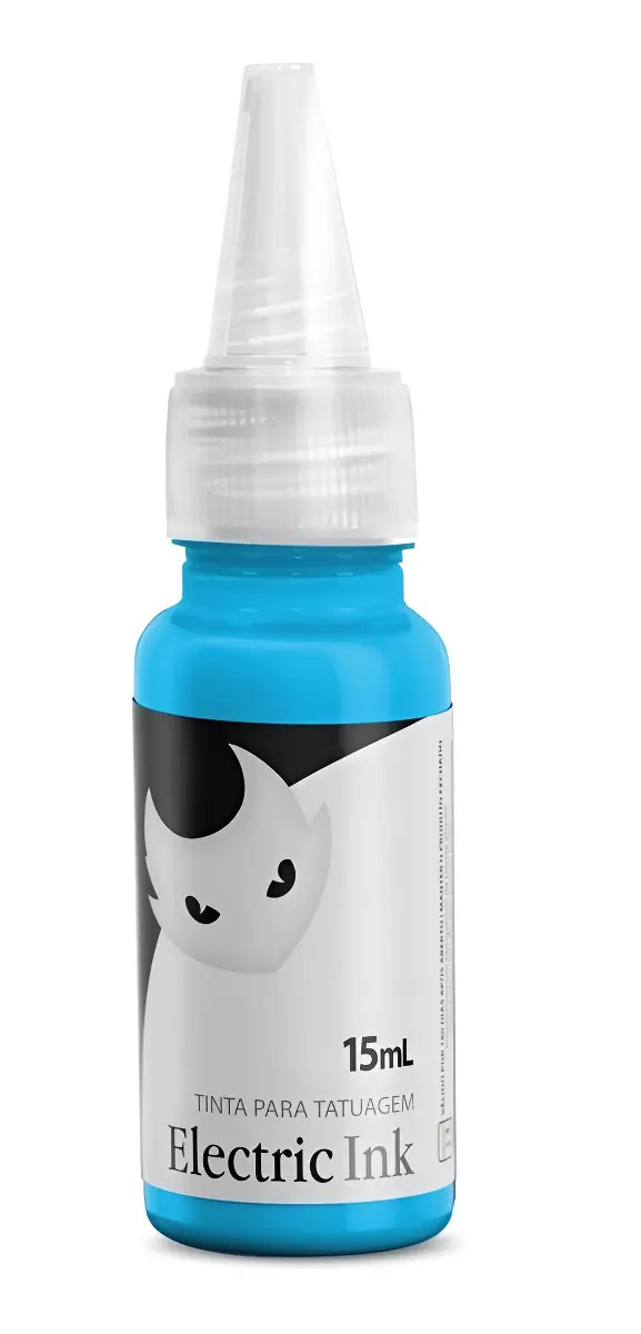 Tinta Para Tatuagem Azul Bebê - 15ml Cor Azul-claro