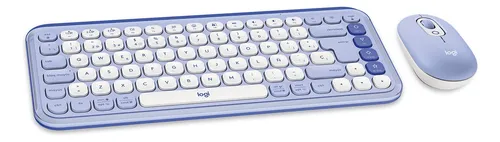 Kit De Teclado Y Mouse Pop Icon Lila + Mousepad Logitech