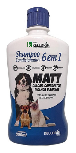 Shampoo Cond Anti Pulgas Carrapatos Sarna Cães Gatos 6 Em 1