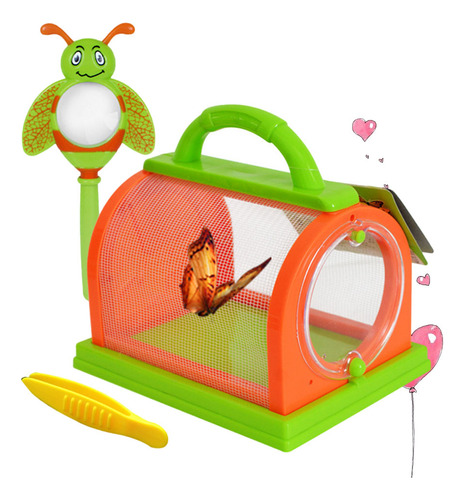 1 Juego De Jaula Para Juguetes Bungalow Catching Kit Con Asa