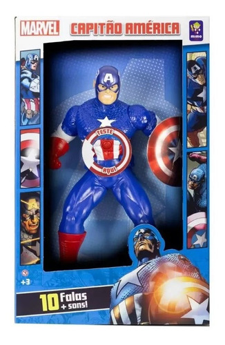 Boneco Capitao America Gigante Com 10 Sons Mimo 0582