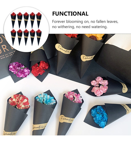 Caja De Regalo Con Arreglos Florales En Forma De Rosa, 10 Un