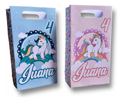 Bolsitas Sorpresitas  Personalizadas Unicornio Arcoiris