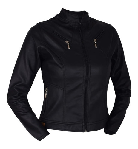 Chaquetas Para Mujer Cuero Sintético Clásica