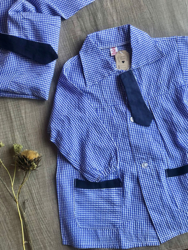 Pintorcito Azul Jardin Colegio Escuela Delantal Uniforme