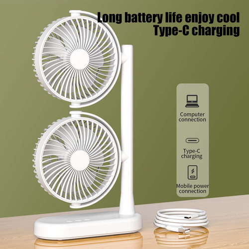 Ventilador De Escritorio En V, Ventilador De Torre Recargabl