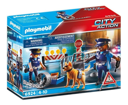 Figuras Para Armar Playmobil City Action Control De Policía Cantidad de piezas 48