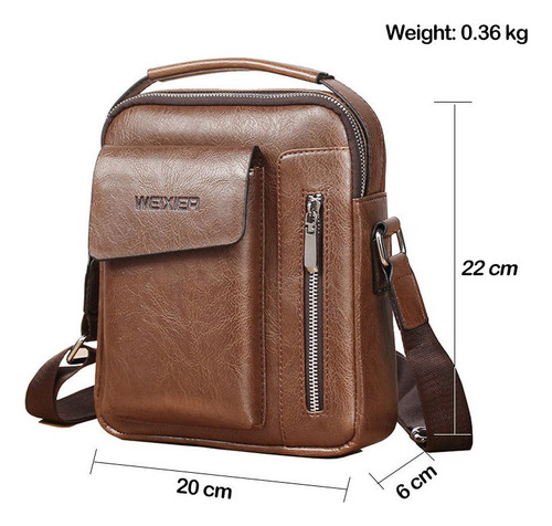 Bolso Bandolera De Piel Sintética Impermeable Elegante Para