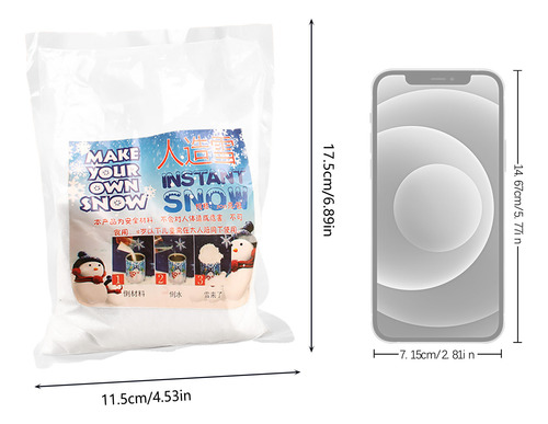 Polvo De Nieve Artificial Z Christmas Que Absorbe La Hinchaz