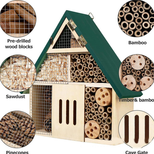 Hotel De Abejas, Serrín Polinizador De Abejas, Resistente A