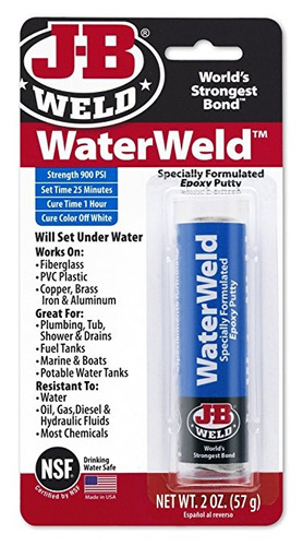 J-b Weld 8277 Waterweld Epoxy Putty Stick - 2 Oz