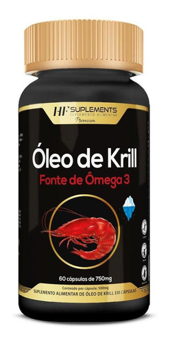 Óleo De Krill 60caps 750mg Hf Suplements