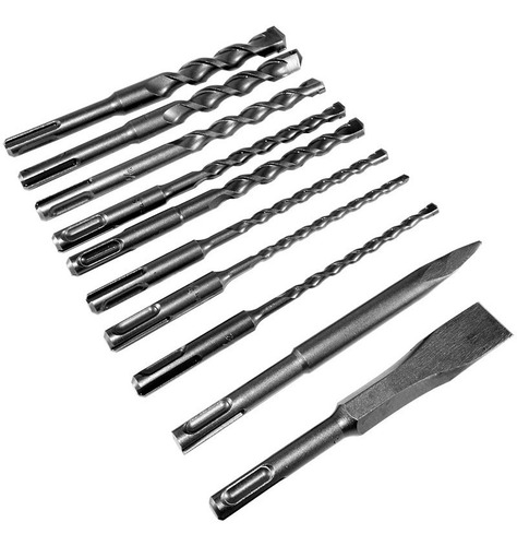 Imagen 2 de 7 de Juego Brocas Y Cinceles Sds Plus (10 Piezas) Makita D45820