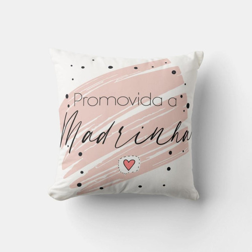 Kit 2 Almofadas Personalizadas Convite Para Padrinhos Dindos