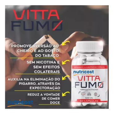 Kit 1 Vitta Fumo 60 Cápsulas + 1 Frasco Gotas 30ml Original