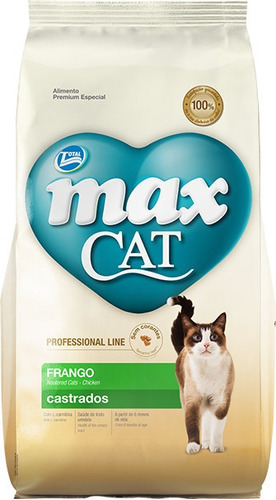 Comida Gato Max Cat Castrados 10kg + Regalo