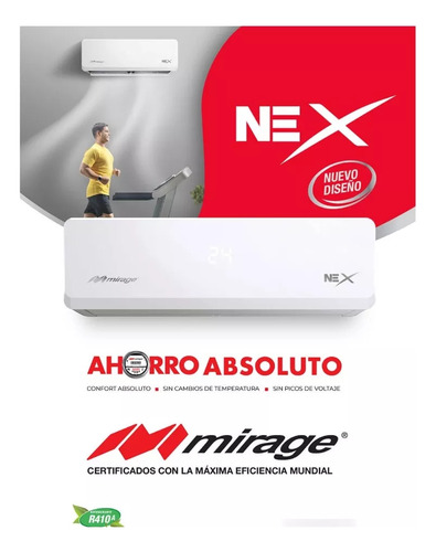 Minisplit On/off Mirage Nex 1.5 Ton 220v S/frio R410 Chf181t