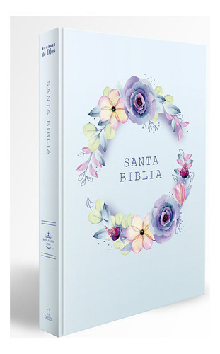 Biblia Rvr60 - Nombres De Dios - Tapa Dura - Flores Azules