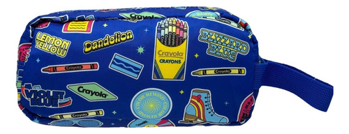 Lapicera Escolar Crayola Doble Cierre Diseño Juvenil Azul Azul Old School Crayola