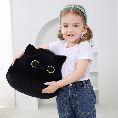 G* Almofada De PelĂșcia Gato Preto - Travesseiro Decorativo