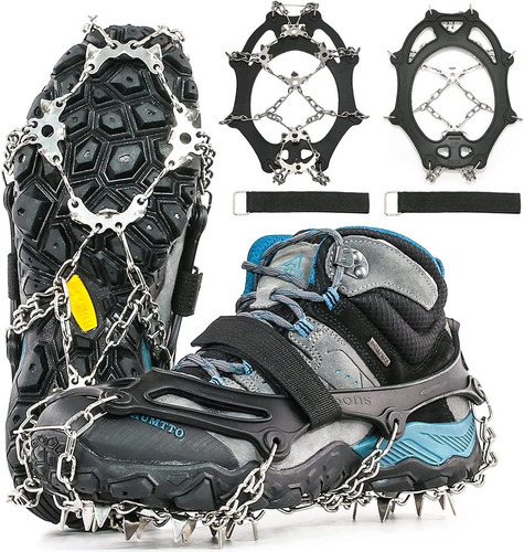 Crampones Con Clavos Inoxidable Para Botas De Nieve - Xl