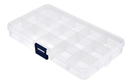 Caja organizadora multiusos con 15 separadores modulares, color: blanco liso