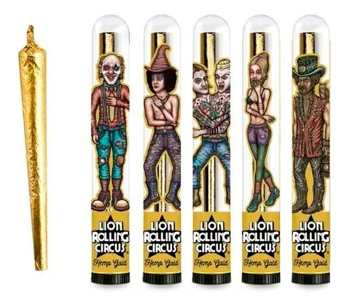 Lion Rolling Circus Hemp Gold Oro Cono/ Unidad