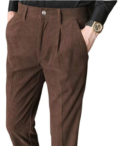 Pantalones De Vestir De Pana Para Hombre, Pantalones Largos