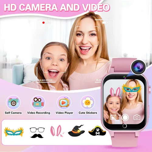 Reloj Inteligente Para Niñas 6 A 12 Años Pantalla Táctil Hd