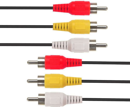 Imagen 2 de 8 de Cable Audio Video Family Game 3 Rca A 3 Rca Macho Estereo Tv