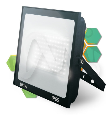 Imagen 1 de 9 de Reflector Led 100w Blanco Frio Hipower Exterior Multiled Smd