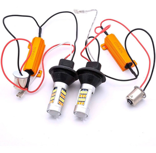 Kit Lâmpada Led Drl Lanterna Branca Seta Laranja 1 Polo