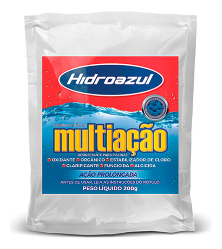 Pastilha Cloro Multiação Hidroazul 200g
