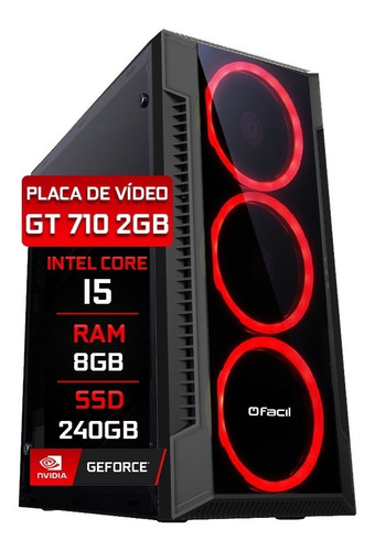 Imagem 1 de 4 de Pc Gamer Fácil Barato Intel I5 8gb Ssd 240gb Geforce 2gb