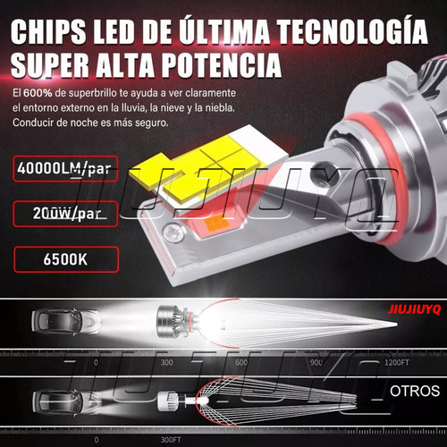 Kit De Faros Led 40000lm Para 2007-2010 Chrysler Sebring