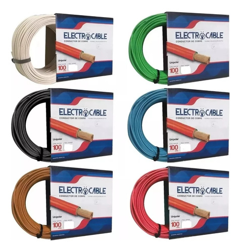 Cable Unipolar 4mm Electrocable 100% Cobre Rollo 25mt 