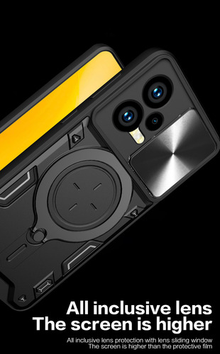 Redmi Note 12 Pro Plus Funda Dashcam Uso Rudo + Cristal 9d